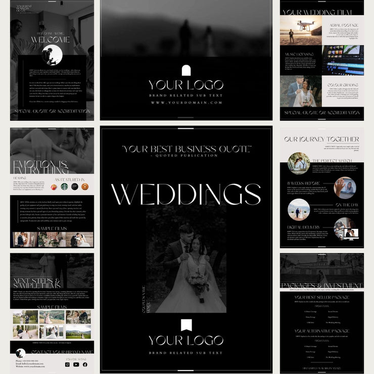 Elegance Theme Wedding Filmmaker Brochure Template
